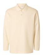 Slhrelaxwayne Ls Polo Sweat Cream Selected Homme