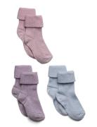 Ida Glitter Socks - 3-Pack Purple Mp Denmark