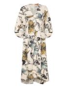 Three-Quarter Sleeve Midi Dress, 22 Patterned STINE GOYA