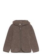 Jacket Ears Wool Fleece Brown Huttelihut