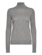 Mmrelena Highneck Knit Grey MOS MOSH