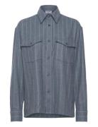 Brushed Wool Overshirt Blue Filippa K