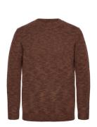 Mmglaporte Melange Crew Neck Knit Brown Mos Mosh Gallery