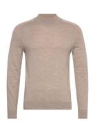 Merino Mock Neck Beige Morris