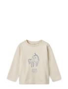 Ullrik Placement Longsleeve T-Shirt Beige Liewood