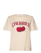 Cc Heart Cherries T-Shirt - Mid Sleeve Cream Coster Copenhagen