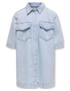 Kogsophie S/S Over Dnm Dress Azg Blue Kids Only