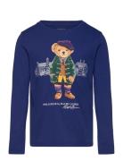 Polo Bear Cotton Jersey Long-Sleeve Tee Navy Ralph Lauren Kids