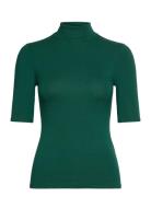 Stretch Jersey Turtleneck Green Lauren Ralph Lauren