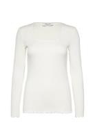 Rwbelmo Ls T-Shirt Cream Rosemunde