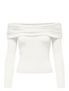 Onlglamour L/S Off Shoulder Top Cc Jrs White ONLY