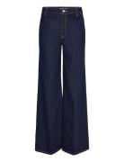 High-Rise Wide Leg Rinse-Wash Jeans Blue Mango