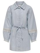 Kogmonica Ane Ls Emb Dress Wvn Blue Kids Only