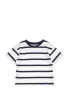 Striped Cotton T-Shirt White Mango