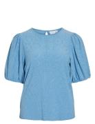 Vikally O-Neck 2/4 Top - Noos Blue Vila
