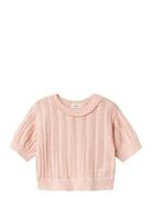 Nmffaria Ss Loose Knit Lil Orange Lil'Atelier