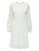 Onlnaja L/S Baloon Dress Cs Jrs White ONLY