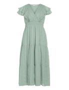 Vikaren C/S Midi Frill Dress/Dc/Ka Green Vila