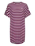 Softness Stripe Big Shirt Purple Missya