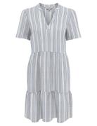 Onltiri-Caro S/S V-Neck Lin Dress Cc Pnt Blue ONLY