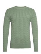 Cotton Cable C-Neck Green GANT