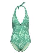 Halter Piece Rp Print Green Tommy Hilfiger