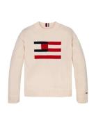 Flag Sweater Cream Tommy Hilfiger