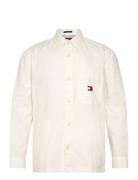 Tjm Cotton Slub Ls Overshirt Ext White Tommy Jeans