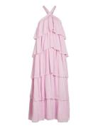 Vifiluka H/N S/L Ankle Dress/Dc/R/Bfs Pink Vila