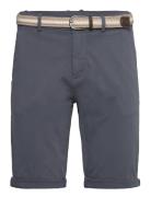 Superflex Chino Shorts W. Belt Navy Lindbergh
