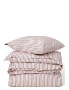 Dobby Striped Cotton Poplin Bed Set Pink Lexington Home
