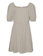 Vmmymilo S/S Short Dress Wvn Ga Girl Beige Vero Moda Girl