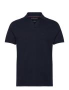 Cotton Linen Terry Reg Polo Navy Tommy Hilfiger
