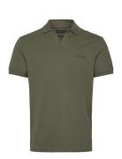 Cotton Linen Terry Reg Polo Khaki Tommy Hilfiger