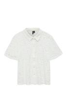 Vmh Y Lace Ss Shirt Wvn Ga White Vero Moda