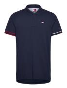 Tjm Slim Flag Cuff Polo Ext Navy Tommy Jeans