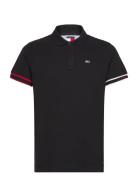 Tjm Slim Flag Cuff Polo Ext Black Tommy Jeans