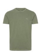 Slim Sunfaded Ss Pique T-Shirt Khaki GANT