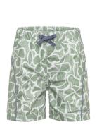 Matmaki Printed Board Shorts. Grs Green MINI A TURE