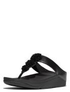 Fino Beadie-Button Metallic Toe-Post Sandals Black FitFlop