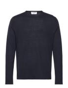 Rolled Edge Knit Sweater Navy Filippa K