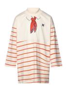 Scarf Sp Ls Dress Cream Mini Rodini