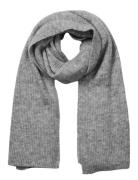 Slfmaline Knit Scarf Noos Grey Selected
