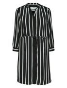 Slfdamina 7/8 Aop Dress B Noos Black Selected