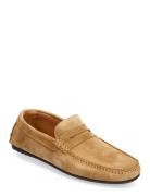 Slhsergio Suede Penny Driving Shoe Brown Selected