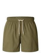 Slhcooper-Seersucker Swimshorts Green Selected