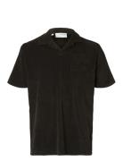 Slhrelax-Terry Ss Resort Polo Ex Black Selected