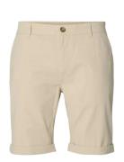 Slhslim-Luton Flex Shorts Noos Beige Selected