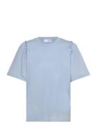 Slfpenelope 2/4 Ruffle Tee Noos Blue Selected