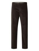Slh196-Straight Miles Cord Pant W Noos Brown Selected